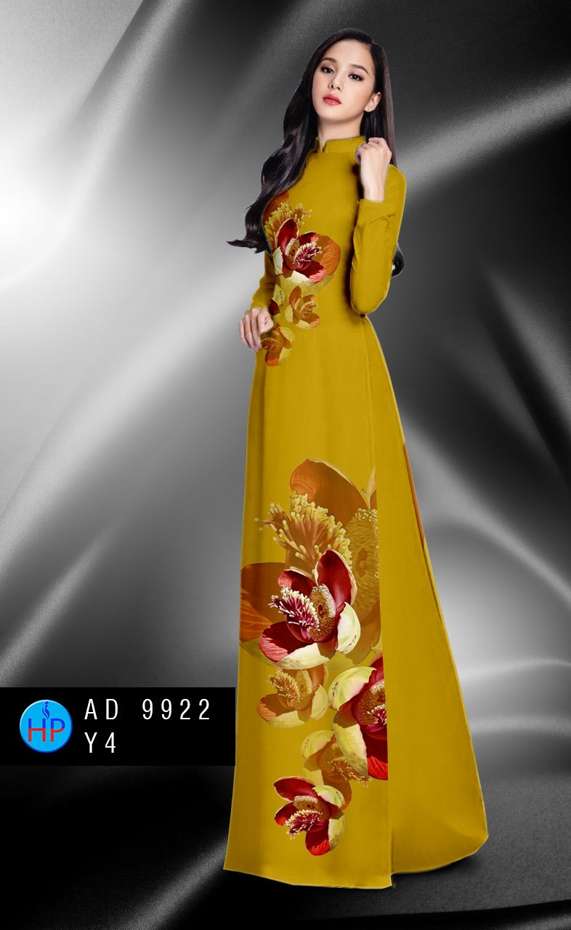 Vải Áo Dài Hoa In 3D AD 9922 38